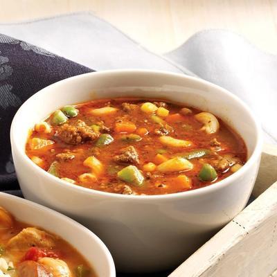 hamburger minestrone soep