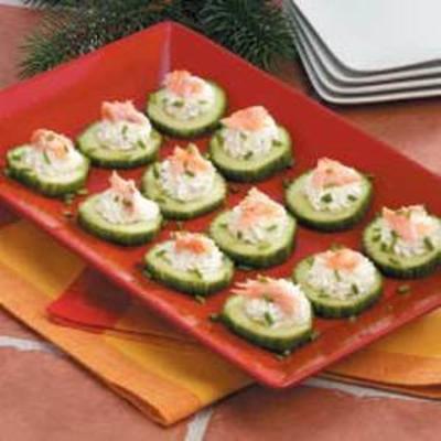 gerookte zalm komkommers