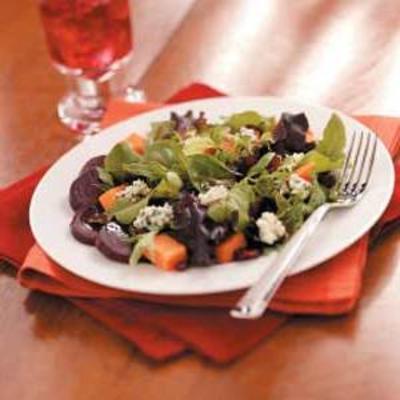 herfst oogst cranberry salade met bessen-balsamico