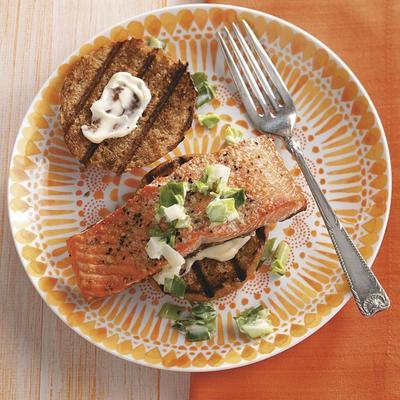zalm en slaw schuifregelaars