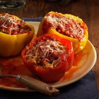 slow cooker gevulde paprika's