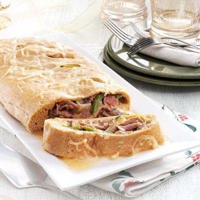 geweldige philly steak en kaasstromboli