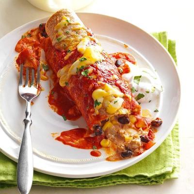 snelle en kleurrijke enchiladas