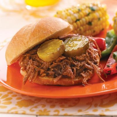 slowcooker barbecue beef sandwiches