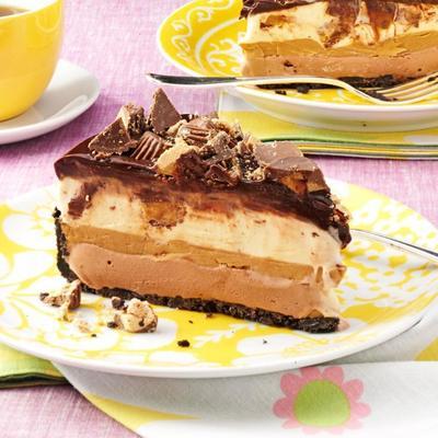 pindakaas chocolade-ijs torte
