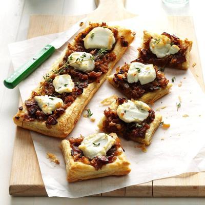 drie-ui geitenkaas taart