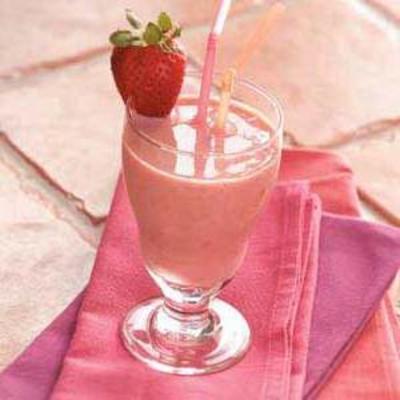 Strawberry tofu smoothie