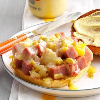 slow cooker ham en ananas sandwich recept