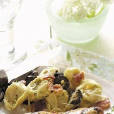 pesto spek tortellini salade