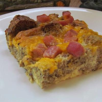 's nachts een omelet met ham en kaas