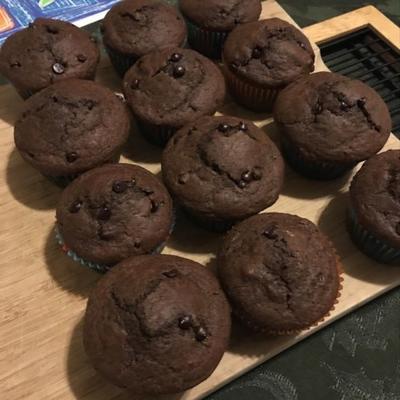 muffins van vochtige chocolade