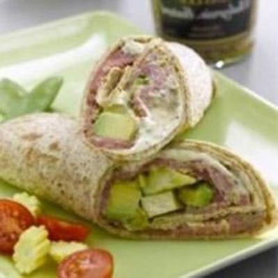 rosbief-wraps met maille® mosterd in oude stijl