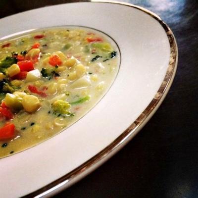 rijke plantaardige chowder