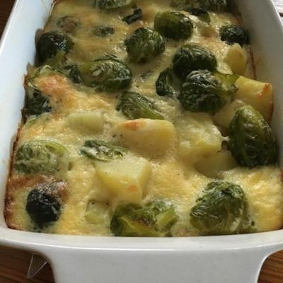 romige aardappel-spruitjesbraadpan