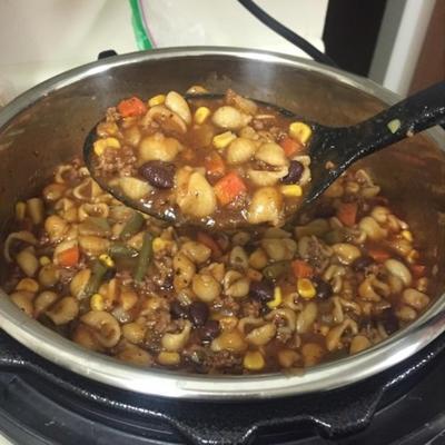 snelkookpan minestrone soep met rundvlees