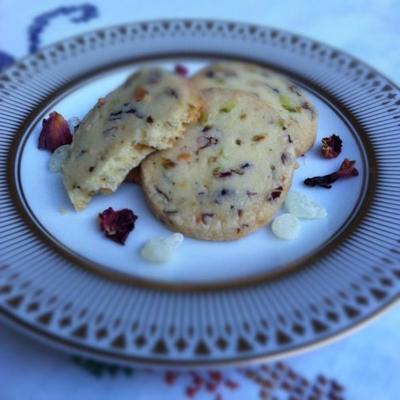 rose pistachio shortbread