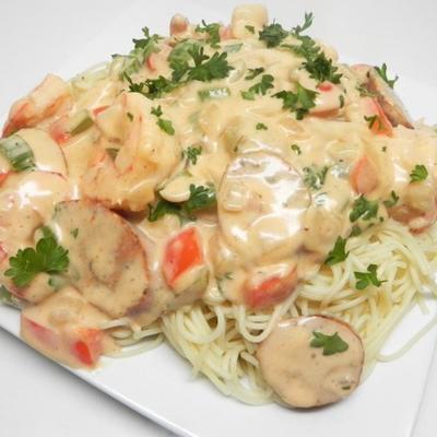 cajun-garnaal Alfredo