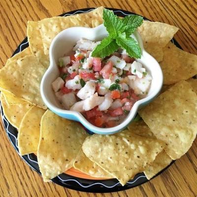 coquille ceviche de gallo