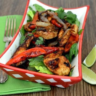 gegrilde kip fajita salade