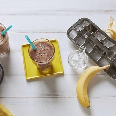 chocolade-banaan soja smoothie