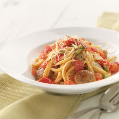 Italiaanse worst en venkel pasta