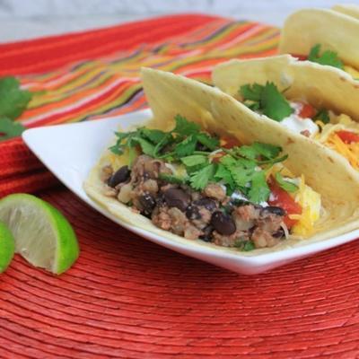 corned beef hash breakfast taco's