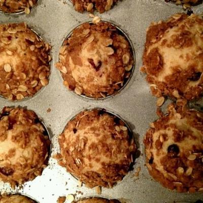 volkoren bosbessen crumb muffins