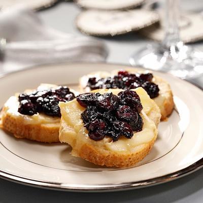 brie-toast met cranberrycompote