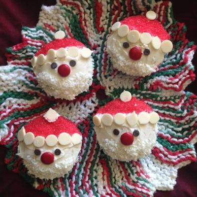 kerst santa cupcakes