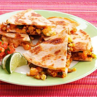 van je cob bbq garnalen quesadilla's