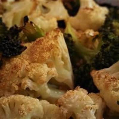 honing-knoflook bloemkool en broccoli