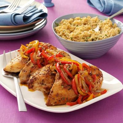 gebraden kip met balsamico paprika