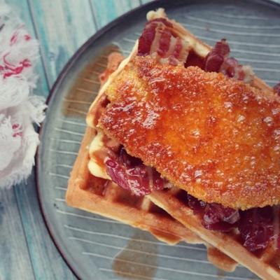 glutenvrije kip en wafels