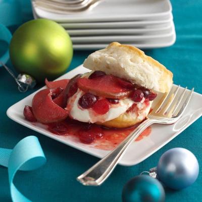 cranberry-perencompote shortcake