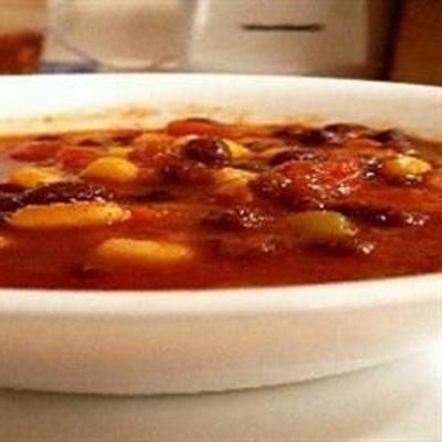 chili-hash bruine soep met maïs