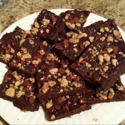 dubbele chocolade walnoot brownies