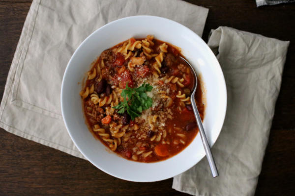 olijf tuin pasta e fagioli soep in een crock pot (copycat)