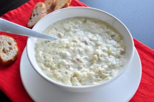 dikke en romige clam chowder van New England