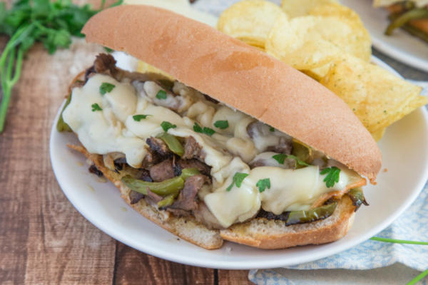 philly cheesesteak sandwich (((authentiek)))