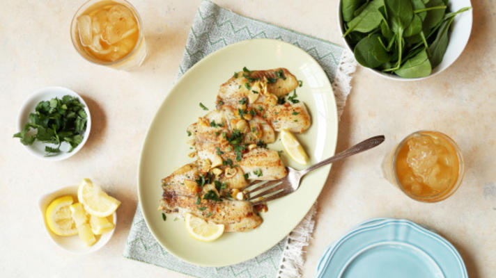 tilapia al ajillo (knoflook tilapia)