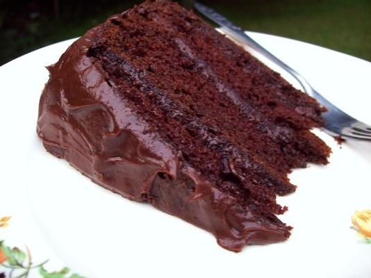 verdorie goede chocoladetaart (cake mix cake)
