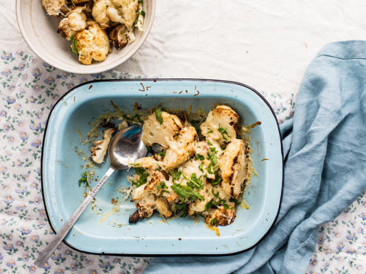 geroosterde Parmezaanse knoflook bloemkool