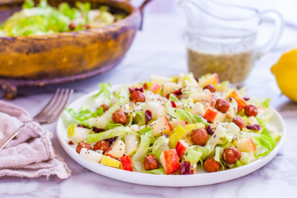 wintervruchtensalade met dressing van maanzaadpapaver