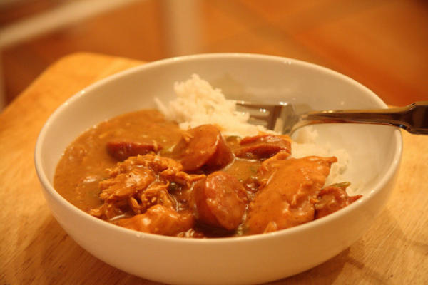 louisiana kip en worst gumbo (de echte dingen)