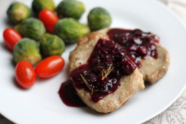 varkenshaas met balsamico-cranberrysaus