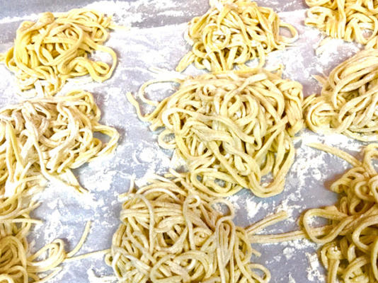 perfecte zelfgemaakte pasta of spaghetti voor kitchenaid-mixers