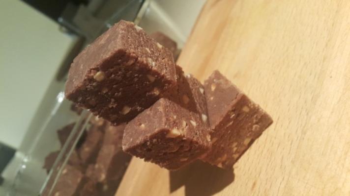 gemakkelijkste chocolade pindakaas fudge