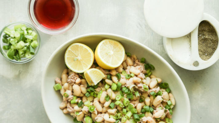 witte bonen en tonijnsalade