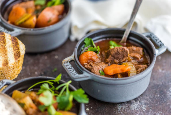 Guinness beef stew in een crock pot