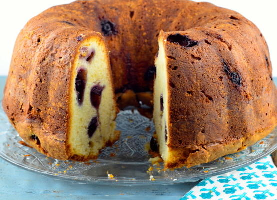 bosbessen roomkaas pond cake